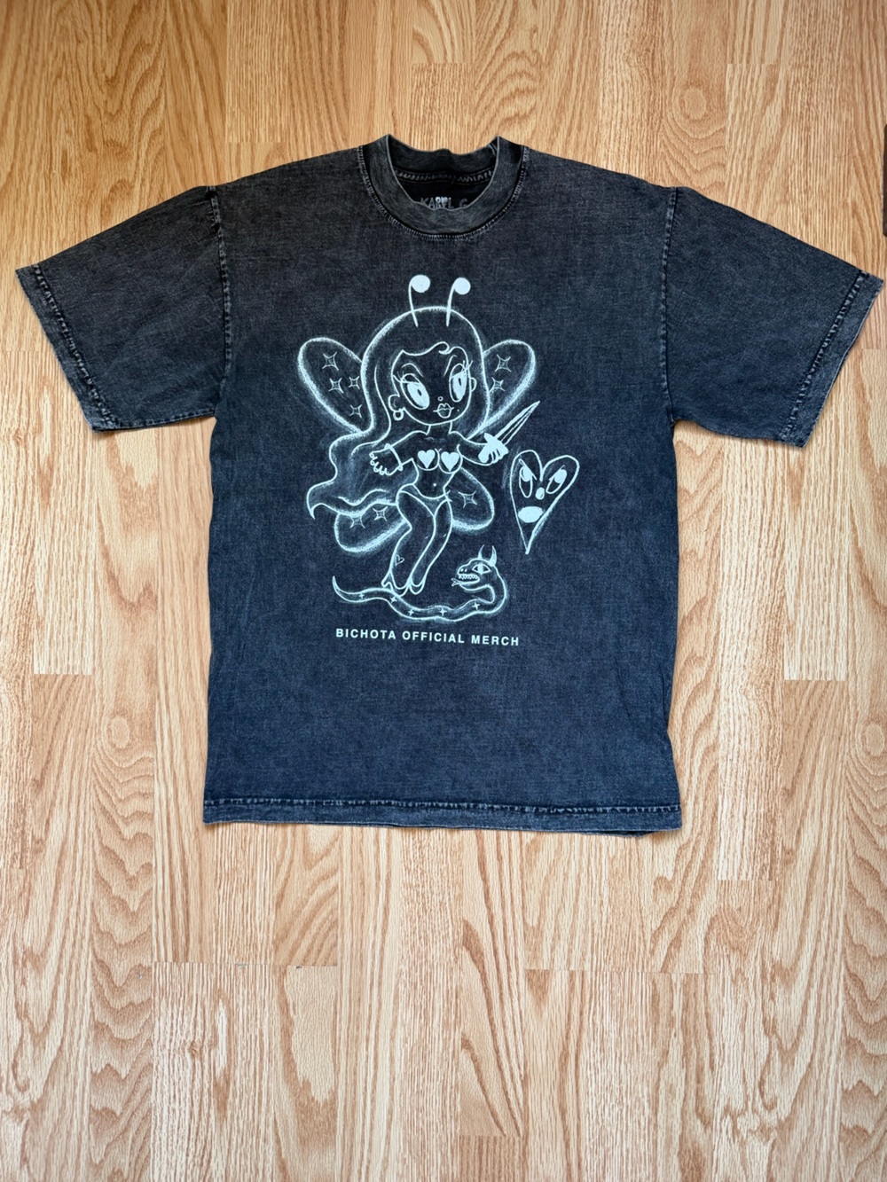 Karol G Fairy Y2K Official Merch Women's Grey Short Sleeve Shirt Tee